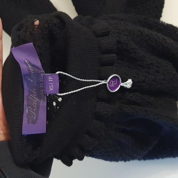 Ralph Lauren Purple Label Lace Cashmere-Silk Blend Puff-Sleeve Cocktail - Picture 9 of 15